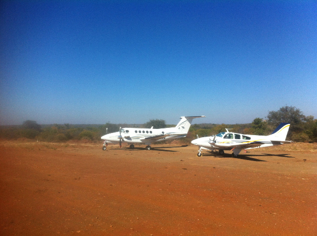 Dropping the guests back at the airstrip